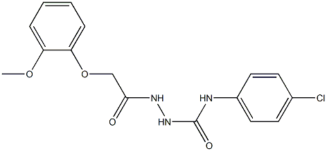 N-(4-chlorophenyl)-2-[2-(2-methoxyphenoxy)acetyl]-1-hydrazinecarboxamide 结构式
