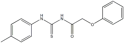N-(4-methylphenyl)-N'-(2-phenoxyacetyl)thiourea 结构式
