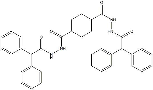 N'-[(4-{[2-(2,2-diphenylacetyl)hydrazino]carbonyl}cyclohexyl)carbonyl]-2,2-diphenylacetohydrazide 结构式