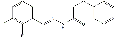 N'-[(E)-(2,3-difluorophenyl)methylidene]-3-phenylpropanohydrazide 结构式