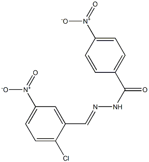N'-[(E)-(2-chloro-5-nitrophenyl)methylidene]-4-nitrobenzohydrazide 结构式