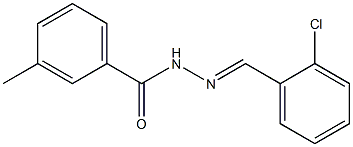 N'-[(E)-(2-chlorophenyl)methylidene]-3-methylbenzohydrazide 结构式