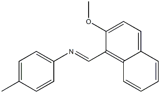 N-[(E)-(2-methoxy-1-naphthyl)methylidene]-N-(4-methylphenyl)amine 结构式