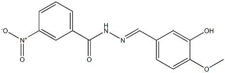 N'-[(E)-(3-hydroxy-4-methoxyphenyl)methylidene]-3-nitrobenzohydrazide 结构式