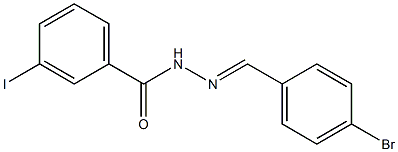 N'-[(E)-(4-bromophenyl)methylidene]-3-iodobenzohydrazide 结构式