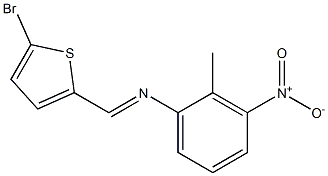 N-[(E)-(5-bromo-2-thienyl)methylidene]-N-(2-methyl-3-nitrophenyl)amine 结构式