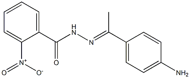 N'-[(E)-1-(4-aminophenyl)ethylidene]-2-nitrobenzohydrazide 结构式