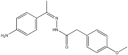 N'-[(Z)-1-(4-aminophenyl)ethylidene]-2-(4-methoxyphenyl)acetohydrazide 结构式