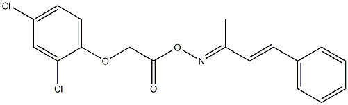 2,4-dichloro-1-[2-({[(E,2E)-1-methyl-3-phenyl-2-propenylidene]amino}oxy)-2-oxoethoxy]benzene 结构式