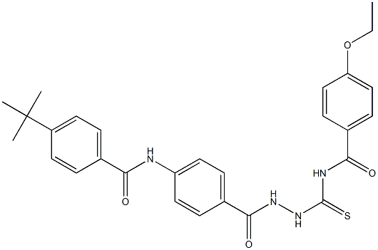 N-{[2-(4-{[4-(tert-butyl)benzoyl]amino}benzoyl)hydrazino]carbothioyl}-4-ethoxybenzamide 结构式