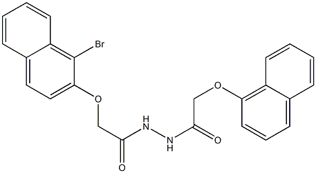 N'-{2-[(1-bromo-2-naphthyl)oxy]acetyl}-2-(1-naphthyloxy)acetohydrazide 结构式