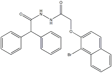 N'-{2-[(1-bromo-2-naphthyl)oxy]acetyl}-2,2-diphenylacetohydrazide 结构式