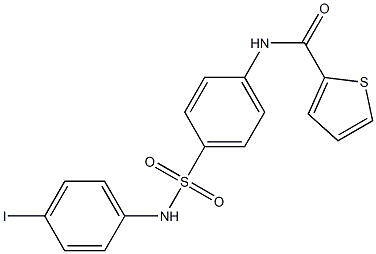 N-{4-[(4-iodoanilino)sulfonyl]phenyl}-2-thiophenecarboxamide 结构式