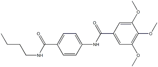 N-{4-[(butylamino)carbonyl]phenyl}-3,4,5-trimethoxybenzamide 结构式