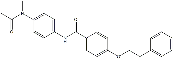 N-{4-[acetyl(methyl)amino]phenyl}-4-(phenethyloxy)benzamide 结构式