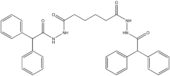 N'-{6-[2-(2,2-diphenylacetyl)hydrazino]-6-oxohexanoyl}-2,2-diphenylacetohydrazide 结构式