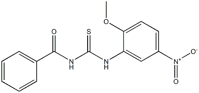 N-benzoyl-N'-(2-methoxy-5-nitrophenyl)thiourea 结构式