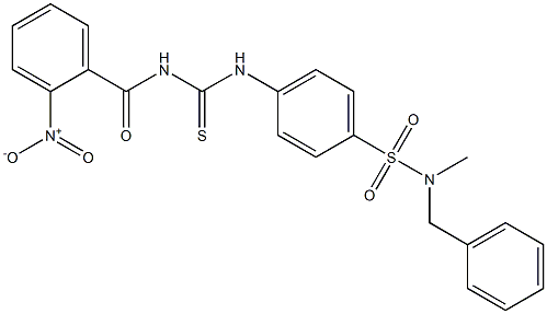 N-benzyl-N-methyl-4-({[(2-nitrobenzoyl)amino]carbothioyl}amino)benzenesulfonamide 结构式