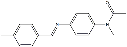 N-methyl-N-(4-{[(E)-(4-methylphenyl)methylidene]amino}phenyl)acetamide 结构式