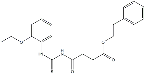 phenethyl 4-{[(2-ethoxyanilino)carbothioyl]amino}-4-oxobutanoate 结构式