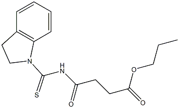 propyl 4-[(2,3-dihydro-1H-indol-1-ylcarbothioyl)amino]-4-oxobutanoate 结构式