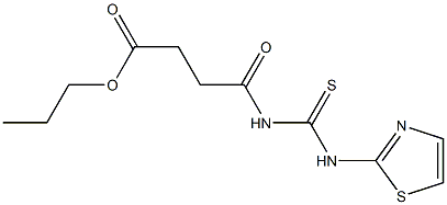 propyl 4-oxo-4-{[(1,3-thiazol-2-ylamino)carbothioyl]amino}butanoate 结构式