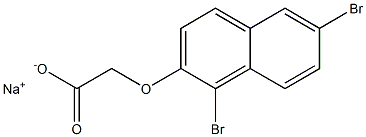 sodium 2-[(1,6-dibromo-2-naphthyl)oxy]acetate 结构式