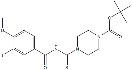 tert-butyl 4-{[(3-iodo-4-methoxybenzoyl)amino]carbothioyl}-1-piperazinecarboxylate 结构式