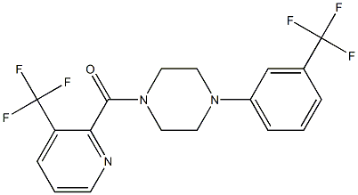 {4-[3-(trifluoromethyl)phenyl]piperazino}[3-(trifluoromethyl)-2-pyridinyl]methanone 结构式