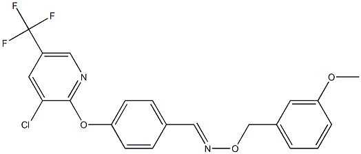 4-{[3-chloro-5-(trifluoromethyl)-2-pyridinyl]oxy}benzenecarbaldehyde O-(3-methoxybenzyl)oxime 结构式