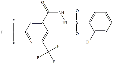 N'-[2,6-bis(trifluoromethyl)isonicotinoyl]-2-chlorobenzenesulfonohydrazide 结构式