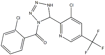 (2-chlorophenyl){5-[3-chloro-5-(trifluoromethyl)-2-pyridinyl]-4,5-dihydro-1H-1,2,3,4-tetraazol-1-yl}methanone 结构式