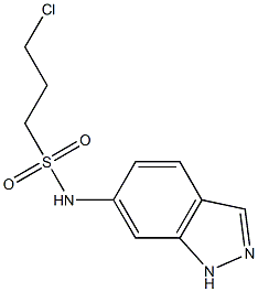 3-chloro-N-(1H-indazol-6-yl)-1-propanesulfonamide 结构式