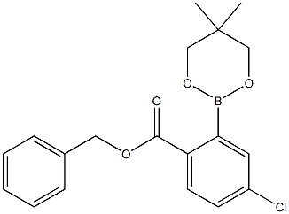 Benzyl 4-chloro-2-(5,5-dimethyl-1,3,2-dioxaborinan-2-yl)benzoate 结构式