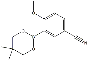 3-(5,5-Dimethyl-1,3,2-dioxaborinan-2-yl)-4-methoxybenzonitrile 结构式