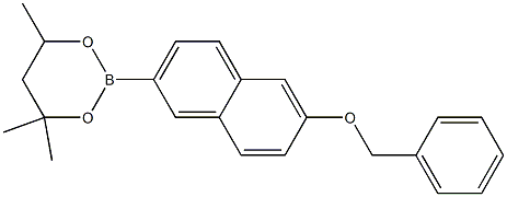 2-(6-Benzyloxynaphthalen-2-yl)-4,4,6-trimethyl-1,3,2-dioxaborinane 结构式