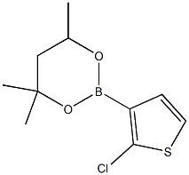 2-(2-Chloro-3-thienyl)-4,4,6-trimethyl-1,3,2-dioxaborinane 结构式