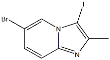 6-bromo-3-iodo-2-methylimidazo[1,2-a]pyridine 结构式