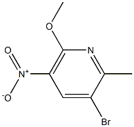 3-溴-6-甲氧基-2-甲基-5-硝基吡啶 结构式