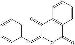 (E)-3-苯亚甲基-3H-异苯并吡喃-1,4-二酮 结构式