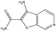 3-Aminothieno[2,3-c]pyridine-2-carboxylic acid amide 结构式