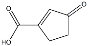 3-Oxo-cyclopent-1-enecarboxylic acid 结构式