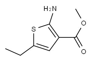 2-氨基-5-乙基噻吩-3-甲酸甲酯 结构式