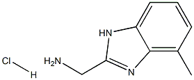 (4-methyl-1H-benzimidazol-2-yl)methylamine hydrochloride 结构式