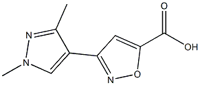 3-(1,3-dimethyl-1H-pyrazol-4-yl)isoxazole-5-carboxylic acid 结构式