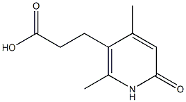 3-(2,4-dimethyl-6-oxo-1,6-dihydropyridin-3-yl)propanoic acid 结构式