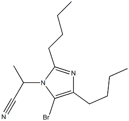 5-Bromo-2,4-dibutyl-1-(1-cyanoethyl)-1H-imidazole 结构式