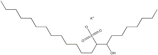 8-Hydroxydocosane-9-sulfonic acid potassium salt 结构式