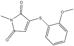 2-(2-Methoxyphenylthio)-N-methylmaleimide 结构式