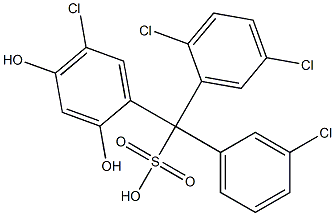 (3-Chlorophenyl)(2,5-dichlorophenyl)(5-chloro-2,4-dihydroxyphenyl)methanesulfonic acid 结构式